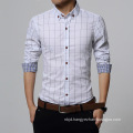 Autumn New Fashion Men Men′s Slim Fit Long Sleeve Cotton Shirt Plaid Shirt